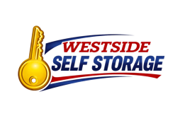 Westside Self Storage logo — gold key with company name
